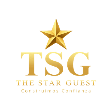 Logo de The Star Guest: corona dorada sobre las letras TSG